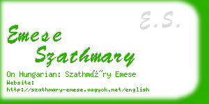 emese szathmary business card